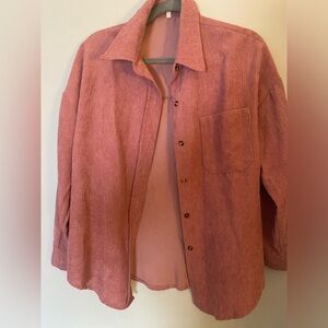 Women's Pink Corduroy Jacket